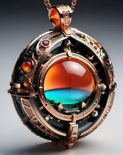 agate carnelian,cabochon,agate,colorful glass,ammolite,ornate pocket watch,Conceptual Art,Sci-Fi,Sci-Fi 02