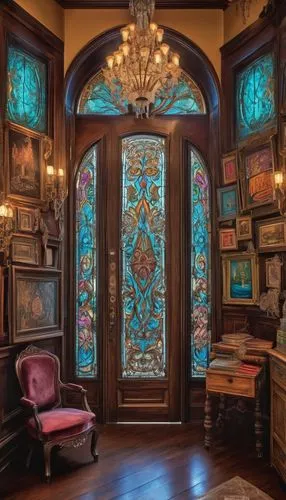 art nouveau frames,art nouveau frame,victorian room,ornate room,entryway,victorian,room door,interior decor,old victorian,great room,the little girl's room,cabinet,cabinetry,armoire,victorian style,doorway,front door,driehaus,wade rooms,humidor,Illustration,Realistic Fantasy,Realistic Fantasy 39