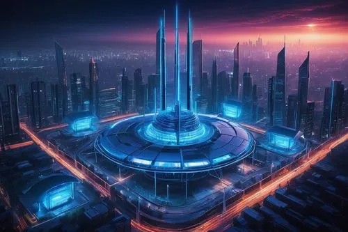 cybercity,futuristic landscape,cyberport,metropolis,cybertown,megacorporation,coruscant,futuristic,areopolis,megalopolis,futuristic architecture,megacorporations,cyberia,ordos,guangzhou,dystopian,skylstad,kharak,arcology,futuregen,Art,Classical Oil Painting,Classical Oil Painting 16