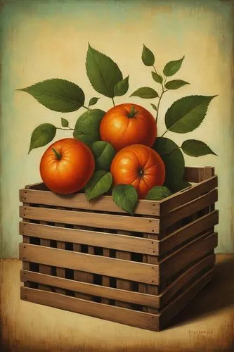 crate of fruit,tomato crate,basket with apples,persimmons,basket of fruit,basket of apples,tangerines,cart of apples,persimmon,orange tree,fruit basket,wooden background,persimmon tree,fruit bowl,oranges,crate of vegetables,tangerine fruits,kumquats,kumquat,roma tomatoes,Illustration,Abstract Fantasy,Abstract Fantasy 17