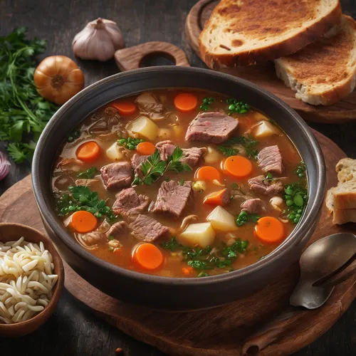 scotch broth,irish stew,beef soup,oxtail soup,beef noodle soup,pot-au-feu,sopa de mondongo,ezogelin soup,asian soups,eastern european food,beef hotpot,cabbage soup diet,manchow soup,vegetable broth,minestrone,sancocho,tripe soup,hungarian food,chankonabe,lentil soup,Photography,General,Natural