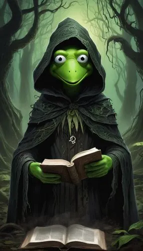 frog background,leaupepe,spellbook,kermit,elphaba,perroncel,borga,pepe,magic book,magic grimoire,scholar,unkei,ufauthor,crone,lectura,erkek,iorek,greeniaus,woman frog,aaaa,Illustration,Black and White,Black and White 05