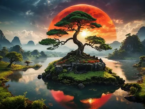 tree of life,colorful tree of life,fantasy picture,dragon tree,fantasy landscape,celtic tree,Photography,General,Fantasy