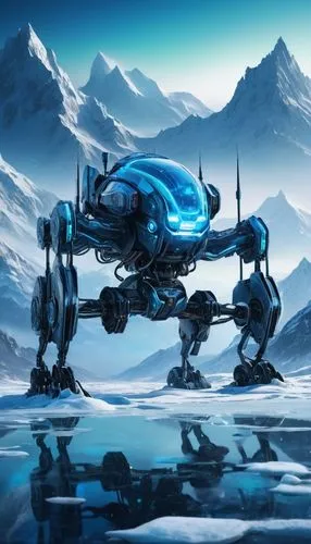 ice planet,futuristic landscape,deep-submergence rescue vehicle,sci fiction illustration,audi e-tron,tau,scifi,sentinel,sci fi,mecha,patrols,scarab,sci - fi,sci-fi,futuristic car,cg artwork,snowmobile,atv,robotics,mech,Art,Classical Oil Painting,Classical Oil Painting 21