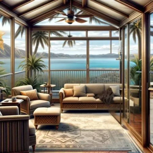 sunroom,cabana,tropical house,cabanas,verandah,verandahs,japanese-style room,conservatories,livingroom,oceanfront,living room,beach house,family room,verandas,holiday villa,veranda,great room,luxury home interior,chalet,conservatory