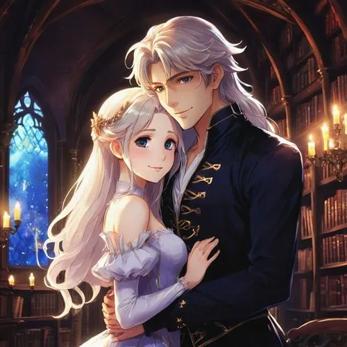 salick,ruhanie,klain,wedding couple,prince and princess,silver wedding,Illustration,Realistic Fantasy,Realistic Fantasy 02