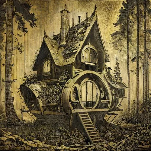 house in the forest,witch house,witch's house,crooked house,tree house,lostplace,lost place,abandoned house,ramshackle,treehouses,the haunted house,lost places,forest house,fairy house,abandoned place,treehouse,haunted house,housebroken,tree house hotel,woodring,Art sketch,Art sketch,Newspaper