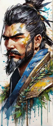 thorin,yi sun sin,xing yi quan,athos,wuchang,wolverine,shimada,witcher,joseph,samurai,highlander,oil painting on canvas,hand painting,bodhi,zao,genghis khan,full hd wallpaper,gale,musketeer,bard,Illustration,Paper based,Paper Based 13