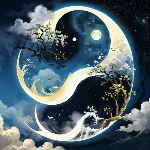 yinyang,yin yang,taoism,moon and star background,moon and star,crescent moon,pangu,stars and moon,shunju,mid-autumn festival,taoist,hanging moon,inuyasha,sun and moon,moonlit night,moondragon,okami,yuexiu,puxi,lunar,Photography,Artistic Photography,Artistic Photography 05