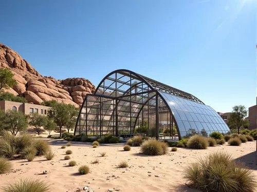 earthship,solar cell base,biosphere,greenhouse,greenhouse effect,greenhouses,biodome,etfe,glasshouse,quartzsite,greenhouse cover,biospheres,biomes,glasshouses,desert desert landscape,chemosphere,desert landscape,spaceframe,leek greenhouse,hahnenfu greenhouse