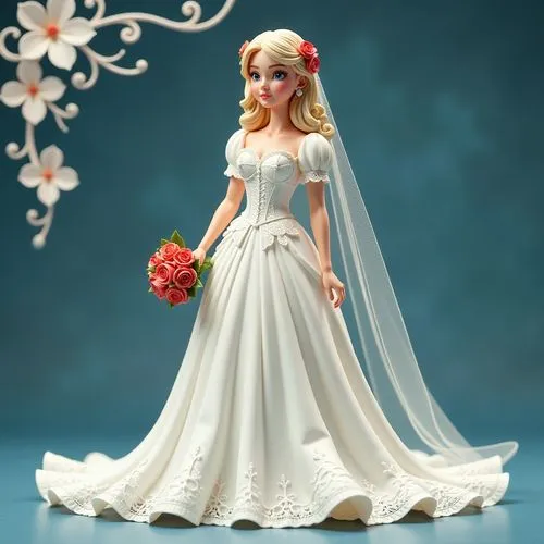 white rose snow queen,bridal dress,wedding gown,bridal gown,wedding dress,dress doll