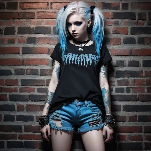 punk design,punk,gothic style,gothic fashion,tattoo girl,goth woman,harley,gothic woman,goth subculture,denim background,isolated t-shirt,goth,gothic,bluejay,girl in t-shirt,rocker,bad girl,grunge,barbwire,goth like,Conceptual Art,Fantasy,Fantasy 13