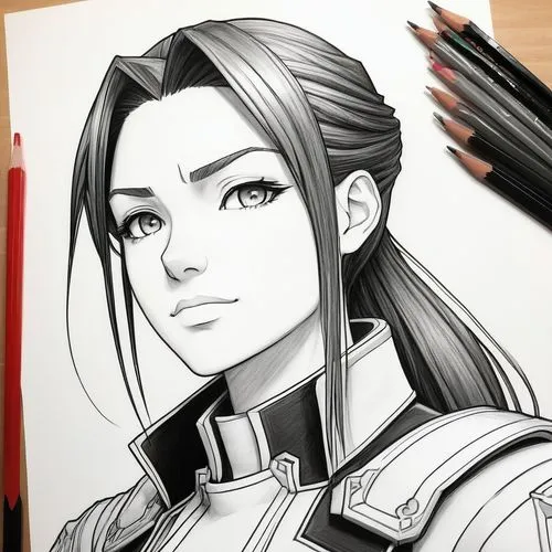 azula,kuchel,katara,asami,seigen,xuanwei,Illustration,Black and White,Black and White 08