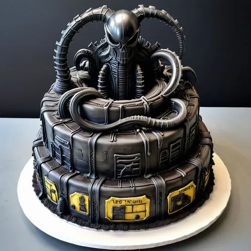 xenomorph,birthday cake,a cake,mahadeva,giger,the cake,Conceptual Art,Sci-Fi,Sci-Fi 02