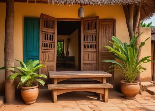 palapa,cabanas,cabana,casitas,javanese traditional house,traditional house,hideaways,tropical house,verandas,guesthouses,patios,longhouses,wooden shutters,verandahs,bungalows,palmilla,accommodation,holiday villa,stilt house,casita,Art,Classical Oil Painting,Classical Oil Painting 43