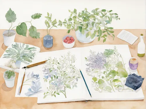 garden herbs,botanical line art,watercolor background,lavender bunch,watercolor tea,herbaceous,lavandula,botanical print,aromatic herbs,watercolor flowers,flower painting,watercolour flowers,watercolor shops,watercolor paint,foliage coloring,medicinal plants,flower essences,fernleaf lavender,watercolor paper,culinary herbs,Illustration,Paper based,Paper Based 22