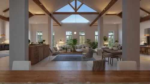 wooden beams,loft,3d rendering,luxury home interior,vaulted ceiling,home interior,living room,attic,interior modern design,family room,livingroom,modern living room,new england style house,interior de