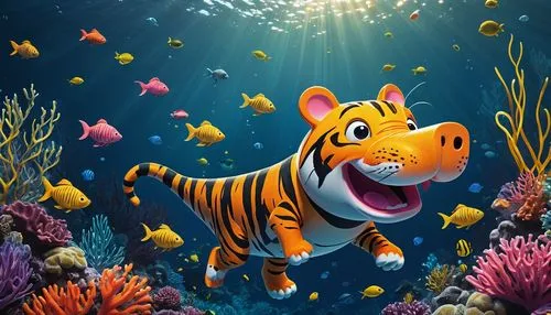 tigershark,underwater background,a tiger,underwater world,sea animal,marine animal,nemo,tigerish,under the sea,tiger,tigor,seaquarium,cartoon animal,aquarium,tigerle,sea life underwater,tiger png,underwater fish,tigernach,under sea,Photography,Artistic Photography,Artistic Photography 11