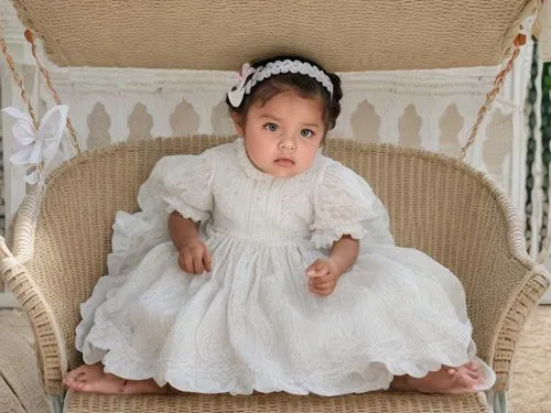 niña de 5 años con cinta en el cabello y vestido blanco sentada en un columpia,chiavari chair,yemeni,children's christmas photo shoot,little princess,children's photo shoot,quinceañera,little girl dre