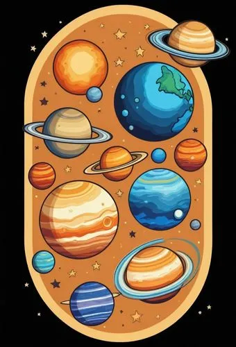 the planets and stars that are in the background,solar system,the solar system,inner planets,planets,planetary system,planetary