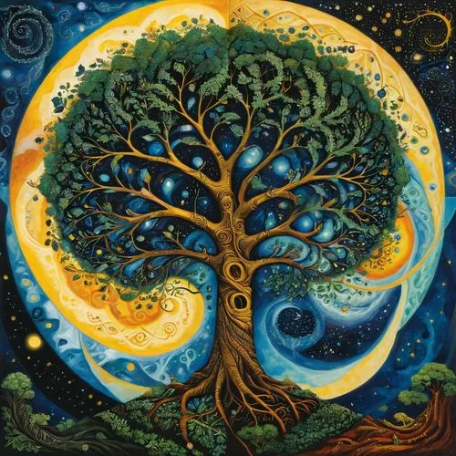 colorful tree of life,celtic tree,tree of life,the branches of the tree,flourishing tree,mother earth,mantra om,tangerine tree,orange tree,magic tree,earth chakra,circle around tree,the branches,pachamama,painted tree,sacred fig,anahata,fruit tree,bodhi tree,solar plexus chakra,Illustration,Realistic Fantasy,Realistic Fantasy 33