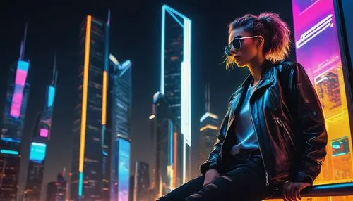 cyberpunk,neon lights,futuristic,neon light,cyberpunks,neon,cyber glasses,colorful city,synth,cybercity,city lights,neon arrows,cyberworld,neons,cyber,cyberscene,cityzen,neo,cityscape,hypermodern,Illustration,Realistic Fantasy,Realistic Fantasy 26