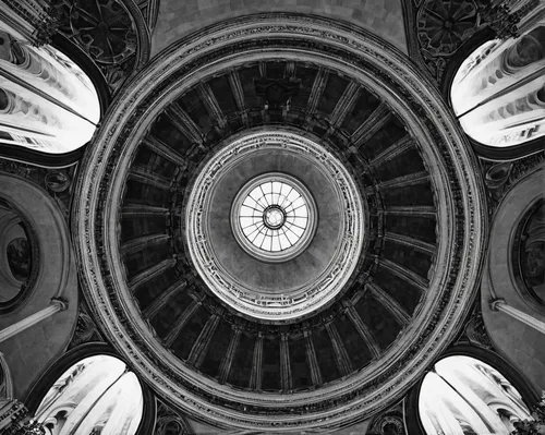 dome roof,cupola,granite dome,st peter's basilica,basilica di san pietro in vaticano,dome,saint peter's basilica,vatican window,berlin cathedral,chiesa di sant' ignazio di loyola,cathedral of modena,vatican,pantheon,musei vaticani,st peters basilica,circular staircase,santa maria della salute,st paul's outside the walls,basilica of saint peter,library of congress,Illustration,Black and White,Black and White 06