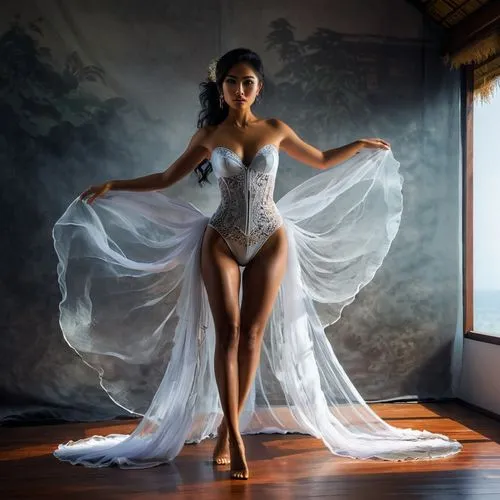 STUNNING BALINESE, BARONESS,  BEAUTY, boudoir photography, ORGANZA, MINIMALIST,danseuse,white silk,bridal dress,bridal gown,wedding dress,ballet dancer,wedding gown,white swan,cisne,dancer,bridal,ange