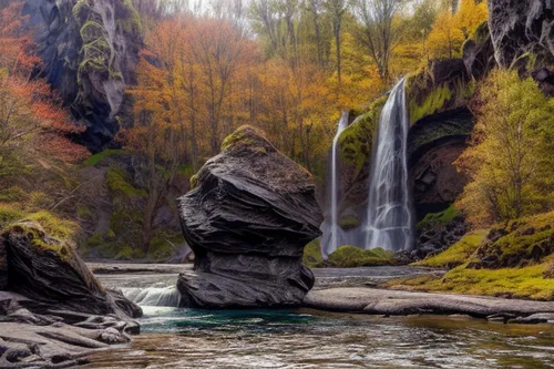 brown waterfall,bridal veil fall,a small waterfall,falls of the cliff,oregon,skogafoss,wasserfall,waterfalls,ash falls,bond falls,water falls,water fall,waterfall,fallen giants valley,patagonia,green waterfall,gufufoss,falls,fall landscape,fairyland canyon,Realistic,Landscapes,Icelandic