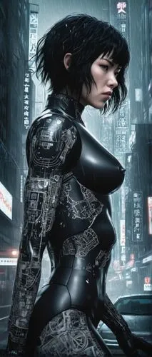 motoko,karai,alita,gantz,domino,neuromancer,quantic,kaidan,raiden,replicant,cybernetically,cybernetic,shepard,morphogenetic,bulletgirl,tsuneo,hurlant,biomechanical,rinzler,bayonetta,Illustration,Black and White,Black and White 11