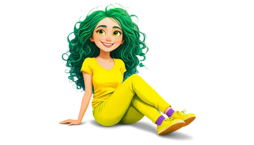 sonika,nel,chryste,aa,lumo,yellow jumpsuit,cute cartoon character,dressup,glodjane,glowworm,reen,green,fundora,green paprika,lemon background,tinkerbell,tiana,shadman,storybook character,fluoresces,Illustration,Realistic Fantasy,Realistic Fantasy 45