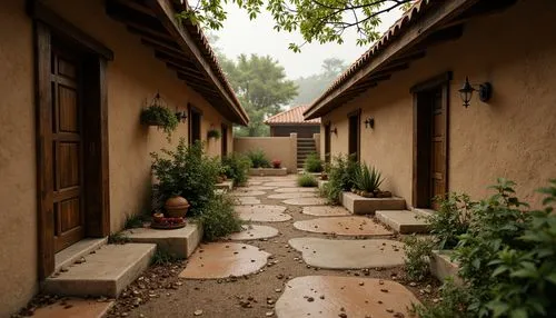 degrazia,courtyards,patios,cottages,patio,old linden alley,courtyard,inside courtyard,traditional village,paving stones,doorsteps,the cobbled streets,alley,flagstones,the threshold of the house,old village,hacienda,casitas,boardinghouses,narrow street