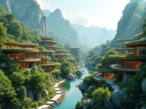 tigers nest,shaoming,wudang,hushan,huashan,asian architecture,fantasy landscape,qingcheng,guilin,haicang,wenchuan,futuristic landscape,yunnan,hezhou,qingming,fallingwater,huanglong,guizhou,lianjiang,linzhou,Photography,General,Realistic