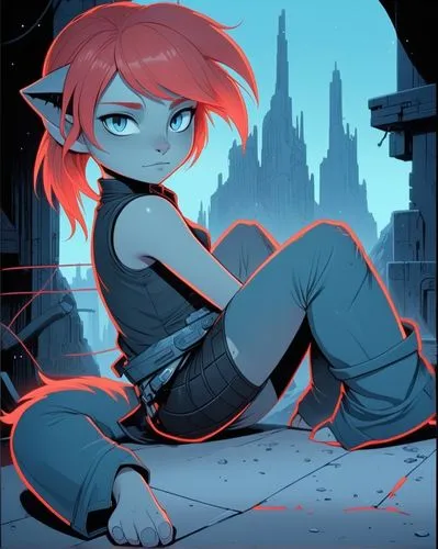 celldweller,kawamori,karai,girl sitting,ajna,demona,Art,Artistic Painting,Artistic Painting 48