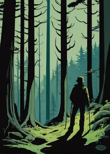 forest workers,farmer in the woods,the forest,woodsman,spruce forest,the forests,forest man,the woods,forrest,forest,forests,pines,travel poster,wilderness,free wilderness,pine forest,forest background,hiker,forestry,coniferous forest,Illustration,Black and White,Black and White 10