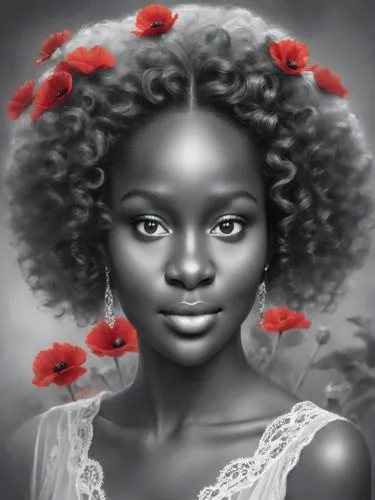 afro american girls,african woman,afro-american,african american woman,afroamerican,afro american,beautiful african american women,nigeria woman,digital painting,afro,world digital painting,black woman,african daisies,african art,rose png,digital art,black skin,african,romantic portrait,girl portrait