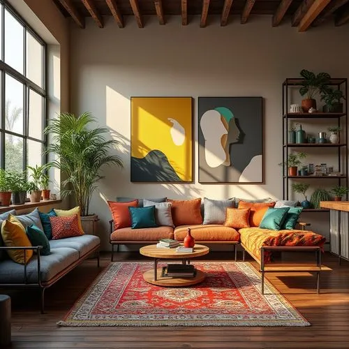 loft,living room,livingroom,sitting room,modern decor,apartment lounge,mid century modern,contemporary decor,home interior,interior decor,minotti,quadro,interior design,aperol,an apartment,apartment,shared apartment,modern room,mid century house,airbnb icon,Photography,General,Realistic