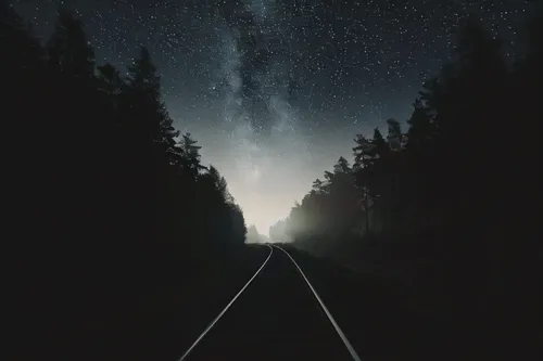 railroad,railway track,road to nowhere,railroad line,railroad track,train track,rail road,the night sky,the road,the way,railway,railway line,long road,night sky,railtrack,train route,nightsky,rail wa