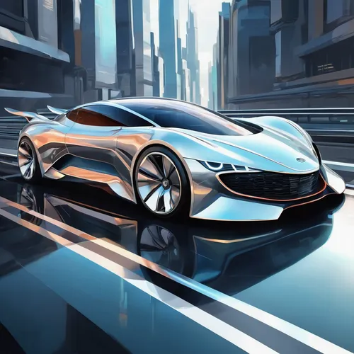 Produce a realistic car clip art on a sleek and modern highway.,futuristic car,opel record p1,electric sports car,i8,bmw i8 roadster,concept car,automotive design,bmw new class,mercedes ev,mclaren aut