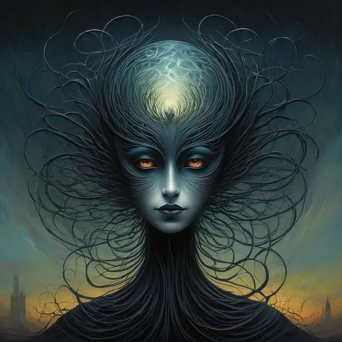 hecate,nyarlathotep,azathoth,priestess,sedna,fathom,eldritch,unseelie,aeterna,leota,cyanea,precognition,venusian,vodun,inanna,priestesses,carcosa,nephthys,hekate,siggeir,Illustration,Realistic Fantasy,Realistic Fantasy 05