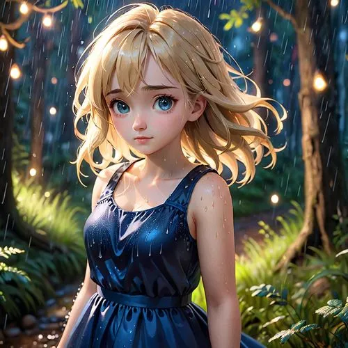 violet evergarden,little girl fairy,elsa,michiru,fairy forest,fae,fireflies,darjeeling,digital painting,garden fairy,in the forest,cinderella,ventus,ellinor,fairy,fairie,sylvania,girl in the garden,forest background,reynir,Anime,Anime,Cartoon