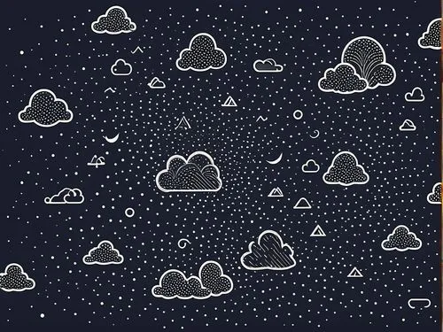 a painting on the wall of a building with clouds,background with stones,cupcake background,raincloud,cloud mountain,chalkboard background,crayon background,Illustration,Black and White,Black and White