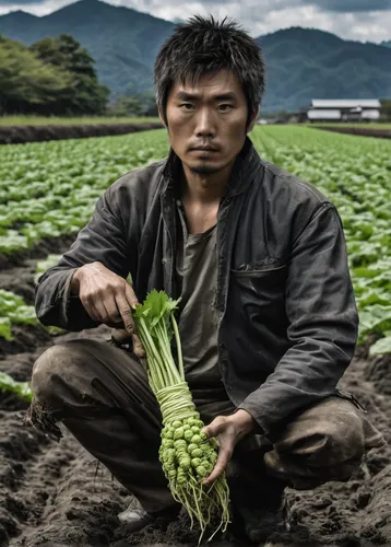 farmworker,pak-choi,chinese cabbage,chinese cabbage young,agroculture,yamada's rice fields,green soybeans,farmer,picking vegetables in early spring,farm workers,chinese celery,daikon,green dragon vegetable,vegetable field,sugar beet,field cultivation,rice cultivation,scallion,stock farming,agriculture,Conceptual Art,Fantasy,Fantasy 33