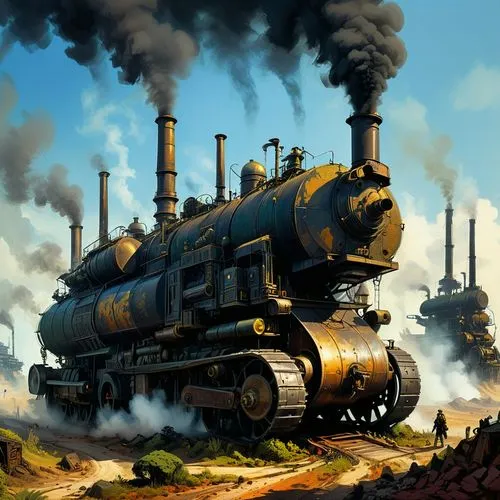 steam locomotive,steam locomotives,steamrollers,steamrollered,steam train,steam engine,Conceptual Art,Sci-Fi,Sci-Fi 01