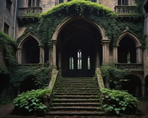 haunted cathedral,cloister,cloisters,altgeld,buttresses,buttressed,sewanee,monastic,cathedrals,rivendell,buttressing,courtyards,buttress,balliol,abandoned places,verdant,hall of the fallen,nunnery,yale university,maulbronn monastery,Art,Classical Oil Painting,Classical Oil Painting 04