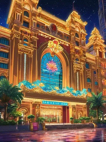 dragon palace hotel,venetian hotel,caesars palace,emporium,hotel riviera,largest hotel in dubai,universal studios singapore,shanghai disney,macau,grand hotel,caesar's palace,macao,wild west hotel,cotai,emirates palace hotel,supercasino,grand hotel europe,tropicana,casinos,caesar palace,Illustration,Japanese style,Japanese Style 03