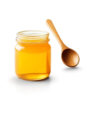 Golden honey, glass jar, wooden spoon, natural texture, sticky liquid, smooth surface, warm lighting, shallow depth of field, 3/4 composition, rustic background, soft focus, vintage filter.,honey prod