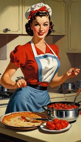 woman holding pie,retro 1950's clip art,housewife,girl in the kitchen,homemaking,stovetop,domestica,homemaker,food and cooking,homemakers,retro women,food preparation,cooking book cover,cucina,domestic,domesticity,foodmaker,southern cooking,dishdashas,cookery,Illustration,Retro,Retro 10