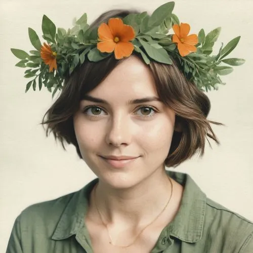 flower crown of christ,flower hat,girl in a wreath,flowers png,beautiful girl with flowers,floral wreath,Photography,Documentary Photography,Documentary Photography 03