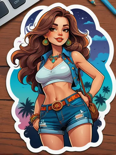 summer icons,moana,denim background,game illustration,vector illustration,jean button,flat blogger icon,maya,jeans background,rosa ' amber cover,phone icon,clipart sticker,summer clip art,download icon,blogger icon,retro girl,playmat,jean shorts,mai tai,jean jacket,Unique,Design,Sticker